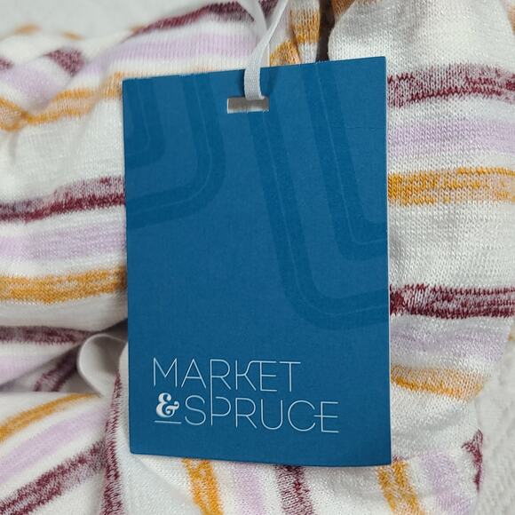 Market & Spruce Stitch Fix striped hoodie top Size Medium Casual Comfy Cozycore - Picture 7 of 7